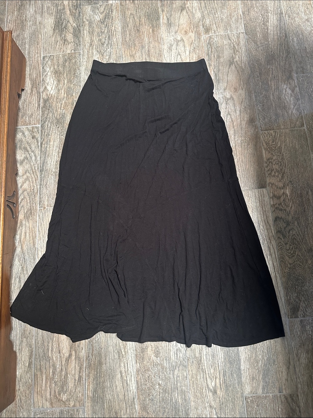Chico's Black Maxi Skirt with Subtle Flare